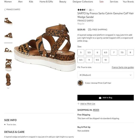 Sarto by Franco Sarto  "A-Calvin" sz 9.5 sandals - Picture 12 of 12